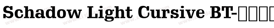 Schadow Light Cursive BT字体转换